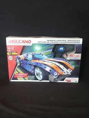 Meccano Remote Control Speedster Toy Car - Blue & Orange